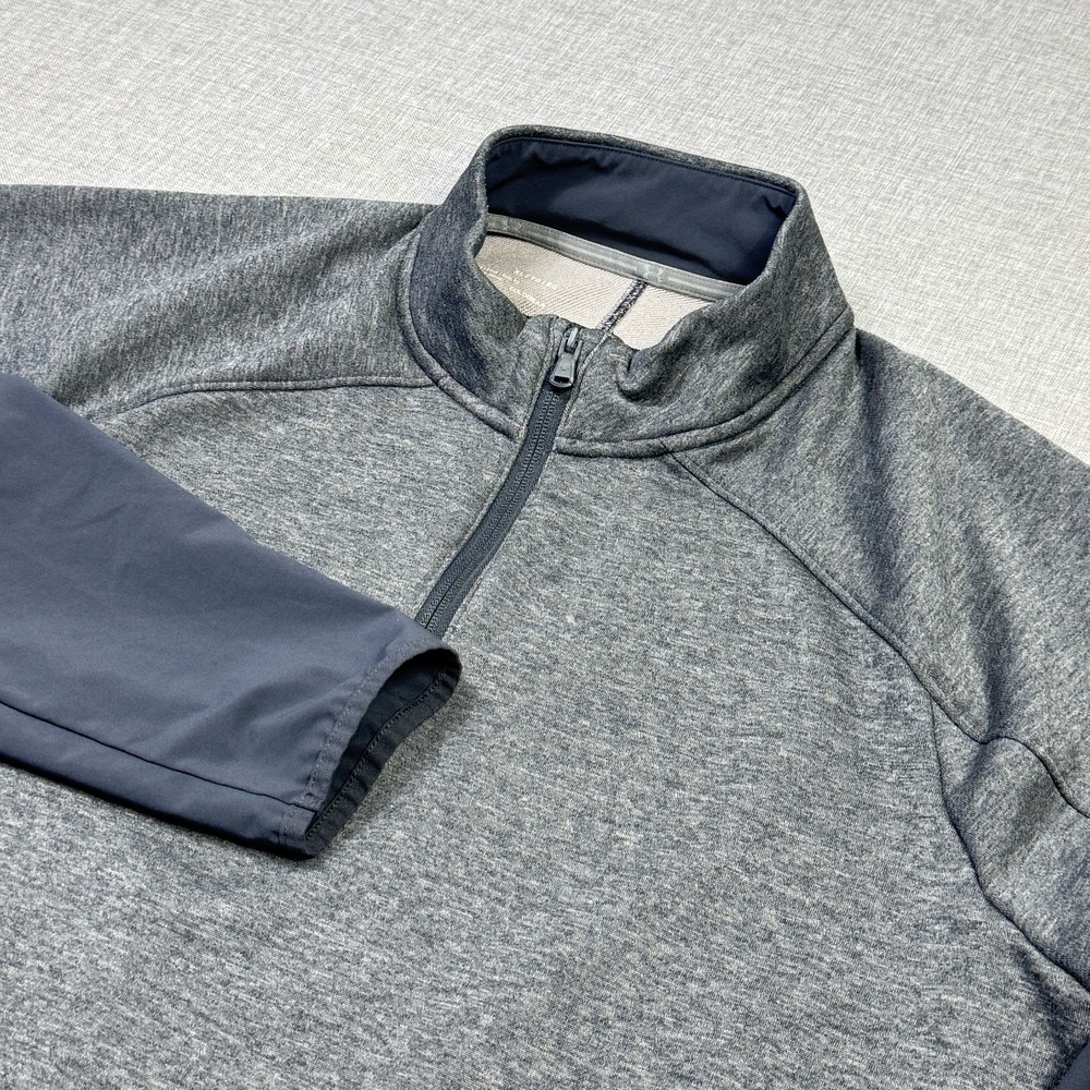 Under Armour Sweatshirt Mens XL Gray 1/4 Zip Pullover ColdGear‎ Embroidered